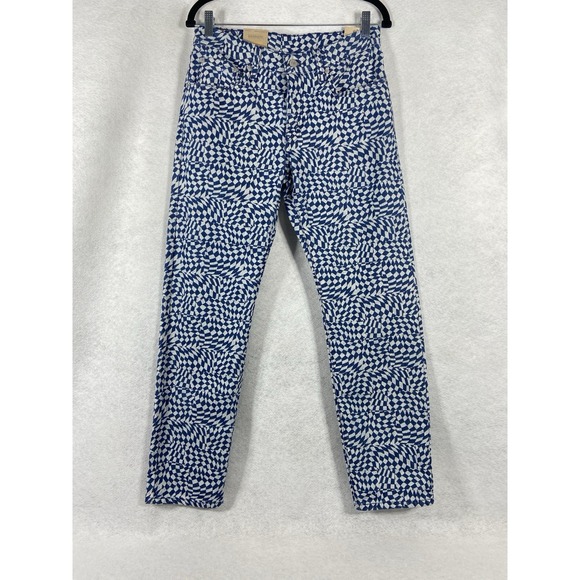Levi's Denim - Levi's Jeans Women's 27x30 Blue Mid Rise Straight Denim Geometric New